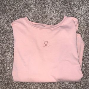 pink heart tee